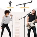 CAHAYA Upgraded Tripod Boom Sheet Microphone Stand Universal Metal Mic Stand with Carrying Bag, for Performance Singing Speech Wedding Stage and Outdoor CY0311 - 5