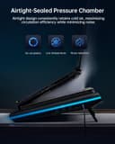 llano V12 Ultra Laptop Cooling Pad with Intelligent Software Control, RGB Gaming Laptop Fan Cooler Stand, 5.5" Turbo Fan, Adjustable Speed, 3*USB 3.0 Ports, Ergonomic Design, for 15.6"-21" Laptops - 4