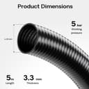 5m Pressure Hose D40mm 470g/m Water Pump Pond - 3