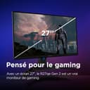 Lenovo Legion R27qe Gen2 - Écran Gaming 27'' (QHD, IPS, 200 Hz, 0.5 ms, HDMI+DP, Câble DP, AMD FreeSync Premium) Réglage en Inclinaison - Noir - 2