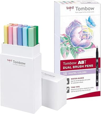 Tombow ABT-18P-5 Dual Brush Pen Lot de 18 Feutres pinceau…