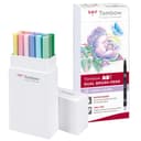 Tombow ABT-18P-5 Dual Brush Pen Lot de 18 Feutres pinceau à deux pointes Couleurs Pastels - 1
