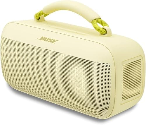 Bose SoundLink Max Portable Speaker, Large Waterproof Bluetooth Portable Sound Speaker, Up to 20 Hours of Battery Life, USB-C, Built-In 3.5 mm AUX Input, Citrus Yellow - Limited Edition