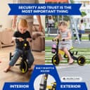 Mobiclinic® Kids, 5-in-1 Tricycle, Balance bike, Chase, Evolutive, Ages 1-5, Adjustable Handlebar and Seat, Ultralight, Toddler bike, Easy Assembly, Puncture-Proof Wheels, Up to 25 kg (Yellow) - 6