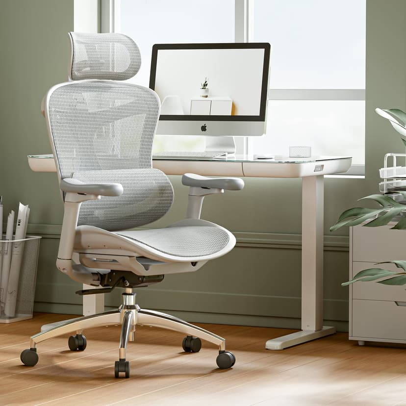 SIHOO Doro C300 Ergonomic Office Chair with Ultra Soft 3D Armrests, Dynamic Lumbar Support for Home Office Chair, Adjustable Backrest Desk Chair (White) - 2