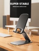 Lamicall Cell Phone Stand for Desk - [Ultra-Thin] Foldable Mobile Phone Holder, Height Adjustable Phone Stand for iPhone 17 16 15 14 13 12 Pro Max Plus Air Mini, Samsung S25 S24, 4"-8" Mobile Phones - 5