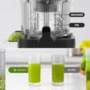 AMZCHEF Slow Juicer – 120 mm wide opening, stainless steel, quiet, easy to clean by hand, cold pressed juicer for fruits and vegetables - 2