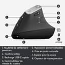 Logitech MX Vertical Souris Ergonomique sans Fil, Multi-Dispositifs, Bluetooth ou 2,4 GHz avec Récepteur USB Unifying, Suivi Optique 4000 PPP, 4 Boutons, Charge Rapide,Portable/PC/Mac/iPad OS-Graphite - 7
