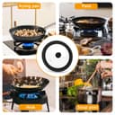 Talifoca Universal Glass Lid, Black, 28/30/32 cm, Tempered Glass & Silicone, Heat Resistant, Steam Hole, Dishwasher & Microwave Safe - 5