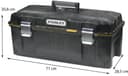 STANLEY FATMAX Waterproof Toolbox Storage with Heavy Duty Metal Latch, Portable Tote Tray for Tools and Small Parts, 28 inch, 1-93-935 - 6