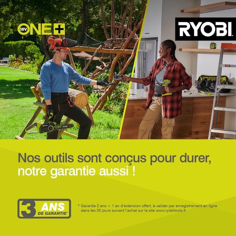 RYOBI - Ponceuse Excentrique Sans Fil 18V ONE+ RROS18-0 – Plateau Ø125 mm, Collecteur de Poussière, Mouvements Orbitaux Puissants – Finition Bois, Peinture, Métal – Batterie Non Incluse - 8