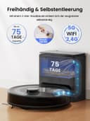 Lefant M2 Plus Aspirateur Robot Laveur avec Station 6000Pa Vidage Automatique Poussière,Navigation Laser Cartographie,Évitement d'obstacles PSD,Idéal pour Poils d'animaux/Tapis, WiFi/App/Alexa, Noir - 3
