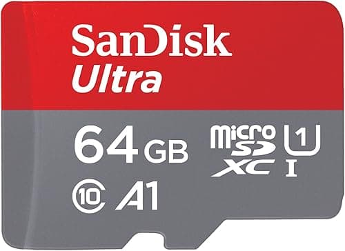 SANDISK Ultra microSDXC card 64GB for Chromebook + SD adapter (up to 140 MB/s transfer speed, with A1 App Performance, UHS-I, Class 10, U1)