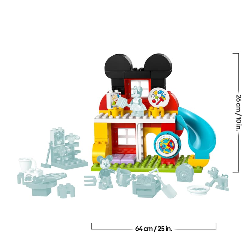 LEGO DUPLO Disney Mickey Mouse Clubhouse with Minnie & Pluto - Educational Fine Motor Skills Toy for Toddlers - incl. 3 Figures & Toodles - Gift for 2+ Year Old Boys & Girls - 10465 - 7