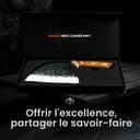 Matsato Couperet de Cuisine Professionnel – Couteau Hachoir en Acier Inoxydable avec Poignée en Bois Carbonisé, Lame de Précision pour Découpe Viande, Volaille, Légumes et Os - 7
