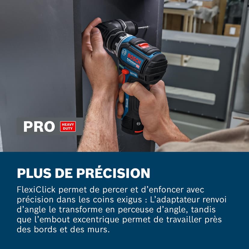 Bosch PRO 12V System Cordless Drill Driver GSR12V-32FC (incl. GFA 12-M, GFA 12-X, GFA 12-E, GFA 12-W, GFA 12-H, Aux. Handle, Depth Gauge, L-BOXX) - 3
