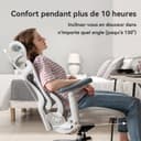 SIHOO Doro C300 Chaise de Bureau Ergonomique avec Accoudoirs Ultra Doux en 3D, Soutien Lombaire Dynamique pour Chaise Bureau à Domicile, Fauteuil de Bureau avec Dossier réglable(Grigio) - 3