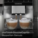 Siemens Fully Automatic Coffee Machine EQ700 Integral, Large Coloured TFT Display, 36 Hot and Cold Drinks, Cold Brew, 2-Cup Function, App Control, Automatic Cleaning System, Stainless Steel, Black - 6
