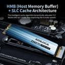 Ediloca EN870 SSD 4 to PCIe Gen4, NVMe M.2 2280, jusqu'à 7450 Mo/s, Disque SSD Interne, Cache SLC Dynamique, Compatible avec PS5 et PC - 7