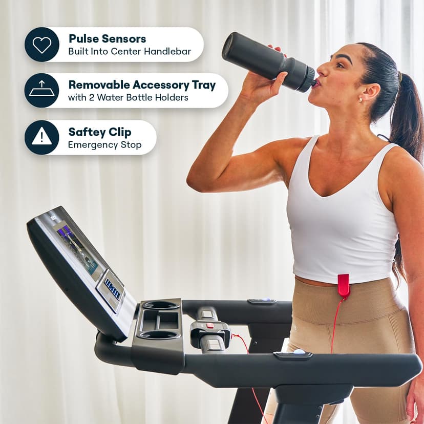 Echelon Stride 6s-10 Auto-Fold Smart Treadmill, Home Use Treadmill, 300 lb Capacity, Motorised Incline, 10 Inch HD Touchscreen, Quiet Brushless Motor, Foldable Treadmill with USB Port - 5