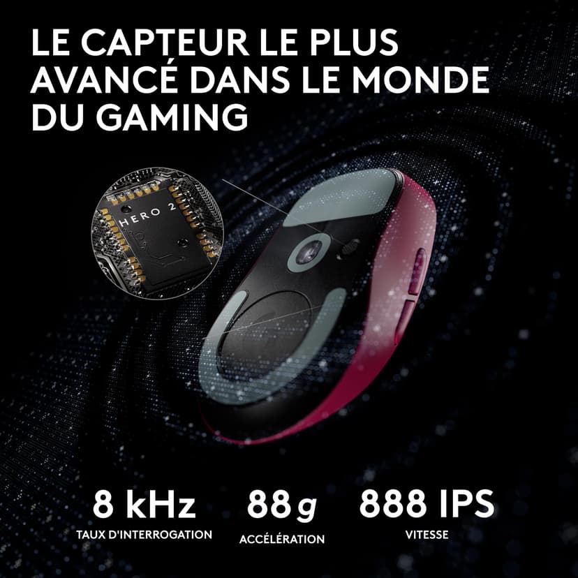 Logitech G PRO X SUPERLIGHT 2 wireless gaming mouse, 60 g pro-grade mouse with 5 programmable buttons, 44k DPI sensor, 8 kHz report rate, USB-C charging for PC/Mac - Pink - 4