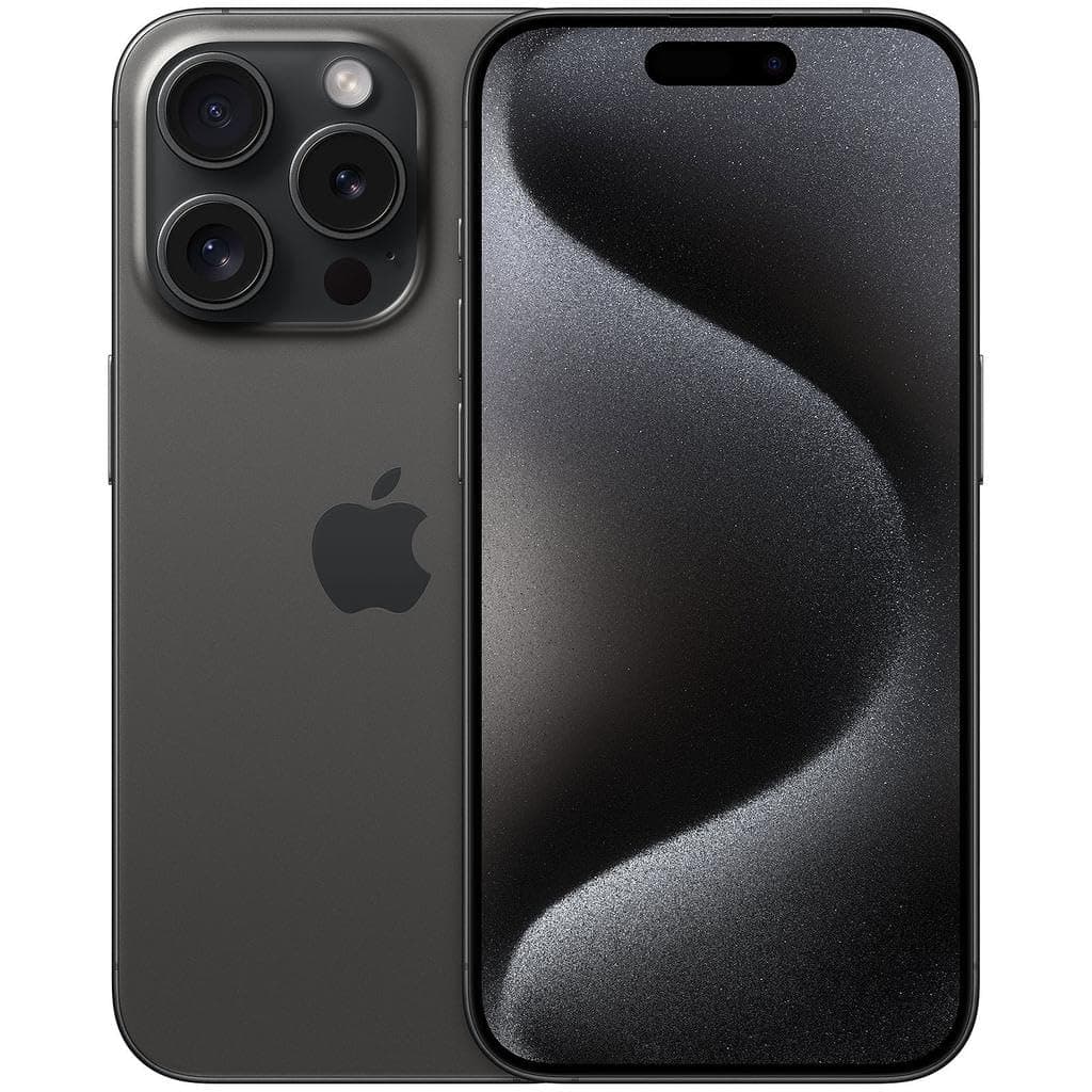Apple iPhone 15 Pro, 128GB, Black Titanium (Renewed)