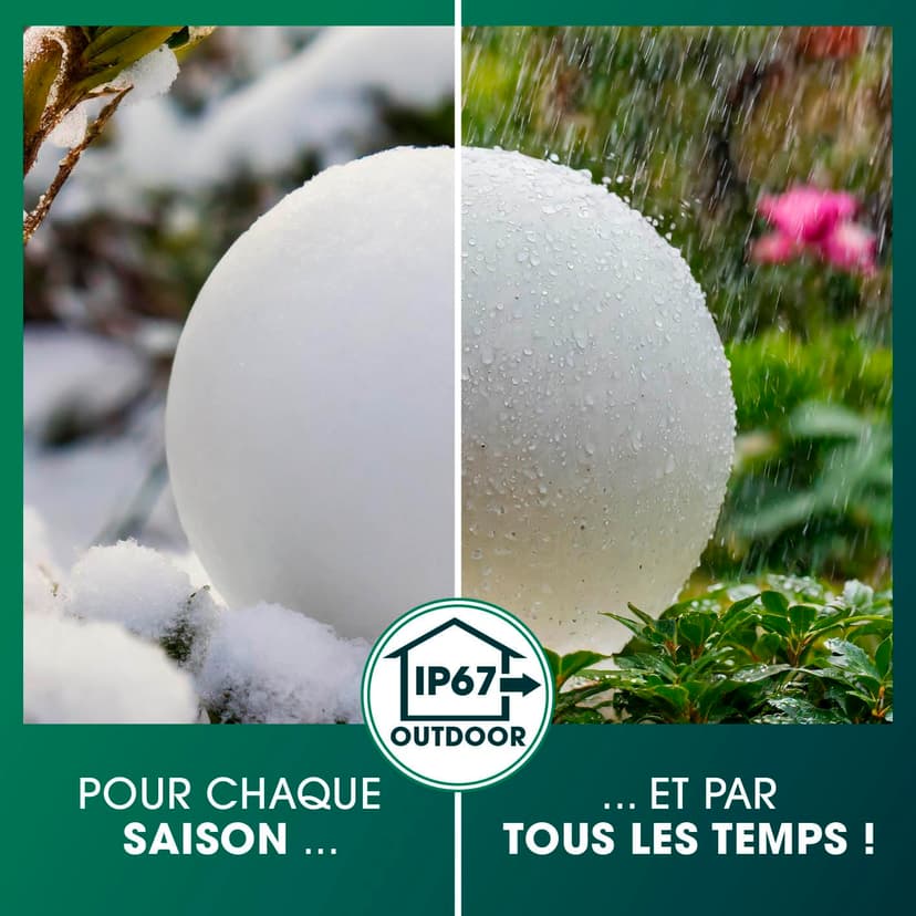 EASYmaxx Lampe solaire LED avec changement de couleur - Lampe de jardin décorative avec éclairage LED - Magnifiques effets de lumière avec capteur de lumière du jour pour l'intérieur et l'extérieur - - 3