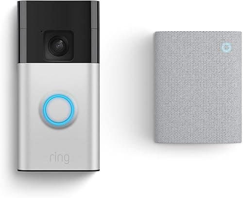 Ring Sonnette vidéo sans fil (Battery Video Doorbell) + Chime (3e gén.) | sonnette-caméra de surveillance à installer soi-même | Vidéo plan moyen, installation facile | Essai de 30 jours à Ring Home