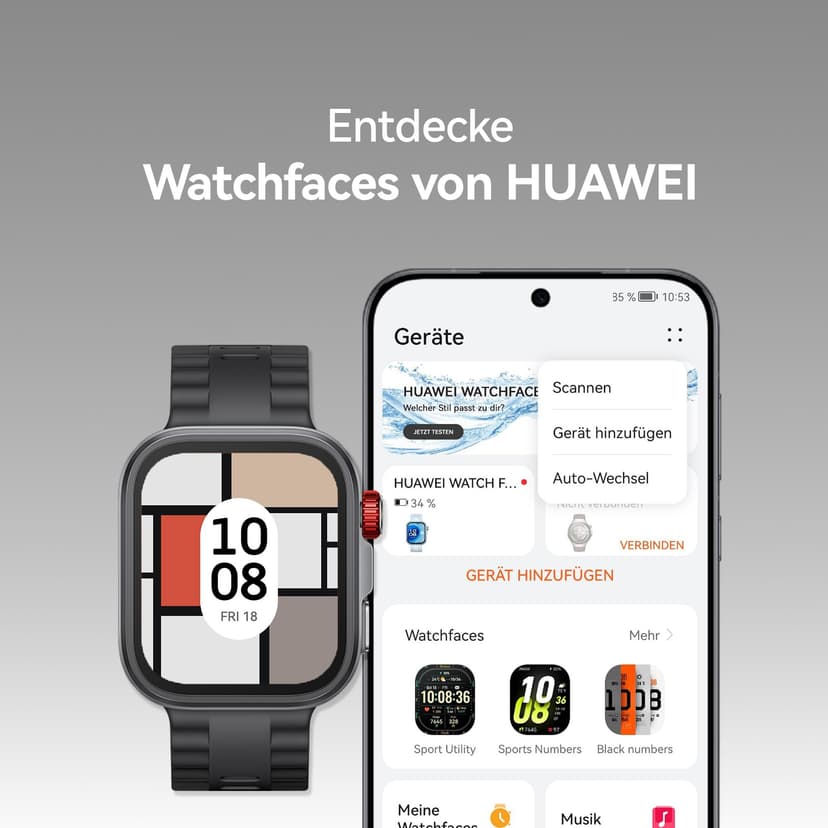 HUAWEI WATCH FIT 4 Pro Smartwatch, Ultra Thin, 1.82" Sapphire Glass, Titanium Alloy Bezel, Health Management, ECG, Up to 10 Days Battery Life, For Android and iOS, 6-Month Extended Warranty, Blue - 9