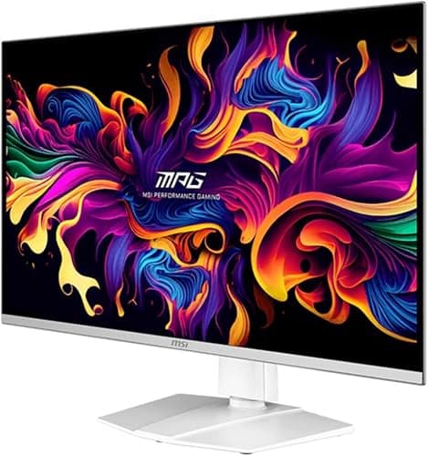 MSI MPG 321URXWDE QD-OLED, Gaming-Monitor - (80 cm (31.5 Zoll) UltraHD/4K, QD-OLED, Adaptive-Sync, USB-C, 240Hz Panel) white [Energieklasse G] (9S6-3DD29A-023)