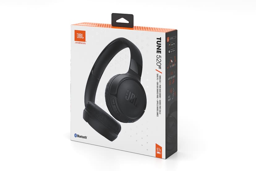 JBL Tune 520 BT Wireless On-Ear Headphones with JBL Pure Bass Sound, Bluetooth 5.3, Hands-Free Calls and 57-Hour Battery Life, Black - 4
