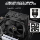 Thermalright Assassin Spirit 120 EVO CPU Cooler, 4 Heat Pipes, 12 cm, Speed 1850 RPM, Black, PWM Fan, Quiet, AMD, AM4, AM5, and Intel 1700, 1150, 1200 - 3