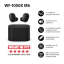 Sony WF-1000XM6 Flagship Wireless Noise Cancelling Earbuds, Bluetooth, In-ear Headphones, Signature Hi-Res Sound, Clear Calls, 10 band EQ, 24 Hr Battery NC On, IPX4, iOS & Android - Black - 2