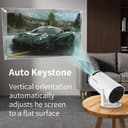 LQWELL HY300 PRO Mini Projector, 4K 1080P Support, with Android 11, WiFi 6, Bluetooth 5.0, Supports Airplay & Miracast, Portable Home and Outdoor, for Android/iPhone/PC/Mac/Switch - 4