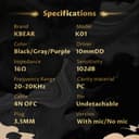 Yinyoo KBEAR MONKIE K01 Gaming Earphones HiFi In-ear Noise Cancelling Headset with 3.5mm Surround Plug Wired Earbuds for PC, PS5, Xbox, Switch - 9