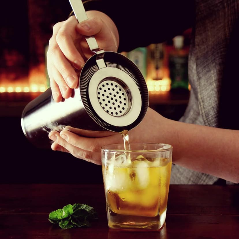 Lot de 2 Passoires à Cocktail Professionnelles pour Shaker et Verre à Mélange, Acier Inoxydable 304, Encoche de Stabilité Intégrée, Accessoire Mixologie (4 Couleurs Disponibles) - 5