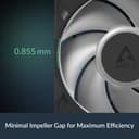 ARCTIC P12 Pro A-RGB - 3 Pack - Powerful Premium Fan, 120 mm PWM Fan with Y-Cable Splitter, 600-3000 rpm, 0 rpm <5% PWM, 5V Digital RGB, Fluid Dynamic Bearing, 4-Pin - Black - 7