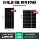 ECO-WORTHY 240W Monocrystalline Solar Panel Set, 12V, 21% Efficiency, Includes 2 x 120W Solar Panel, 30A PWM Charge Regulator, 16.2m Solar Cable, Z Brackets, for RV, Marine, Off-Grid Systems - 3