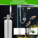 JAOGAUS Aquarium CO2 generator, 2 litre large stainless steel bottle, intelligent gas supply, indispensable for aquarium plant growth, Quick-connect design for easy installation - 2
