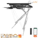 EasyLife Support TV Plafond Motorisé et pivotant, intégration Smart Home, Support VESA Jusqu’à 400x400 pour TV LCD/OLED, Moniteur, écran, Smartboard, 23–55 Pouces, 30 kg – Noir - 5