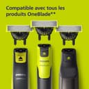 Philips OneBlade Authentic 5x 360 Blade Replacements - Fits ALL OneBlade handles - Durable Stainless Steel- 20- month supply, Model QP450/50 - 2
