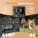 MAXDONE Wildlife Camera WiFi Bluetooth, 48MP 30FPS Solar Trail Camera (DARK GREEN) - 5