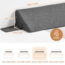 Dorifine Bed Wedge Pillow for Headboard Gap Filler King(76"x6"x10") Mattress Gap Filler(0-8") Bed Wedge for Headboards Gaps Between Your Headboard and Mattress,Headboards Pillow,Grey - 2