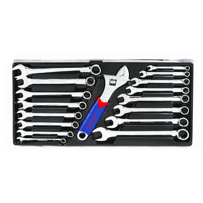 WORKPRO 408-Piece Mechanics Tool Set, Chrome Vanadium Forged Tools, 3-Drawer Heavy Duty Metal Box - 4