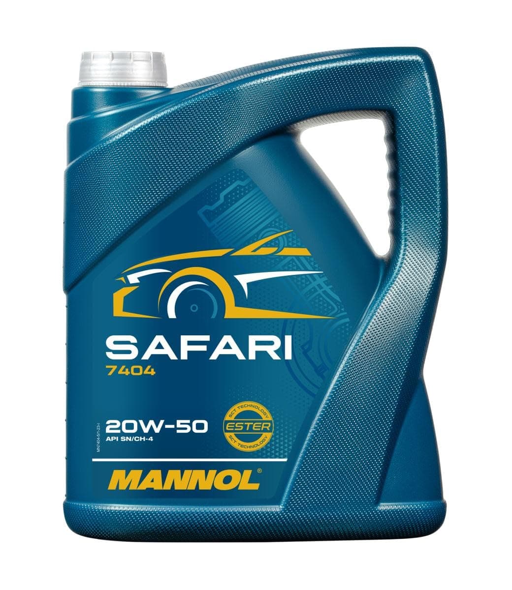 Mannol 5 Litres Safari 20W-50 Engine Oil 7404 API SN/CH-4 Universal Synthetic And Mineral Based
