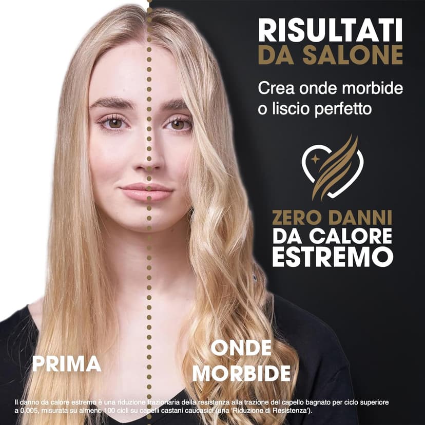 ghd - Lisseur cheveux ghd gold - Fer à lisser professionnel (Noir) - Cheveux plus lisses, 65% plus brillants, sans chaleur extrême - Lisseur boucleur, design arrondi - Idéal tous types de cheveux - 3