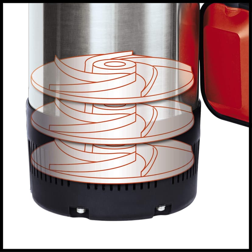 Einhell Submersible Pressure Pump GC-DW 900 N (900 W, max. 6000 l/h, 32 m Head, Foreign Bodies up to 2.5 mm, infinitely Height-Adjustable Float Switch) - 4