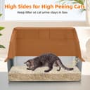Bartuke Stainless Steel Cat Litter Box with Lid, Enclosed Litter Box for Big Cats, High Sided Metal Litter Pan with Scoop, Odors Control, Anti-Urine Leakage, Easy Cleaning (23.6''x15.8''x15.8'') - 2