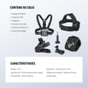 NEEWER Kit d'Accessoires Compatible avec GoPro Hero Insta360 DJI AKASO Caméra d'action, Fixation Rapide pour Sangle de Tête, Harnais de Poitrine, Support pour Chapeau et Dragonne 360° pour POV,GP-75 - 7