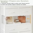Mintnook High Chest of Drawers, White Storage Chest with Open Center Design, Tall Bedroom Chest with 12 Drawers, Large Capacity Storage Chest for Closet, Nursery, Living Room, White - 6